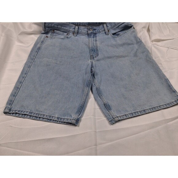LEVI'S 469 Loose Fit Size 38 Medium Blue 100% Cotton Men's Jean Shorts - Picture 6 of 8